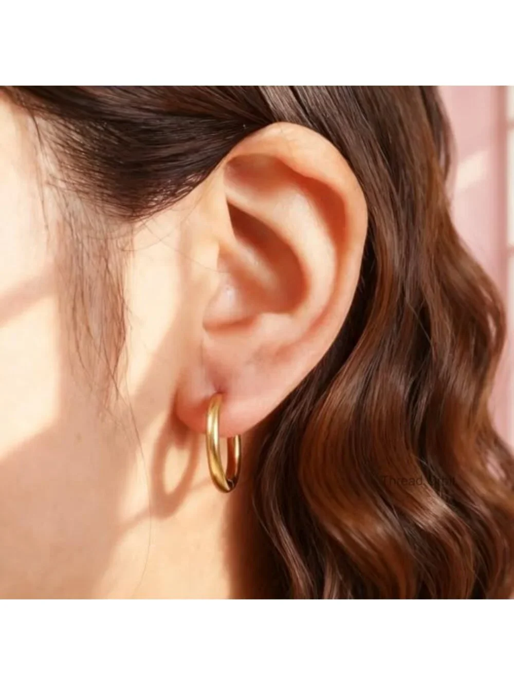 4 Pair Gold Plated Stainless Steel Small Huggie Hoop Earrings Set for Women